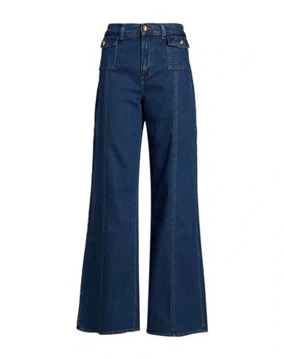 7 For All Mankind Woman Jeans Blue Size 24 Cotton, Elastane