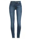 7 For All Mankind Woman Jeans Blue Size 24 Cotton, Polyester, Elastane In Blue