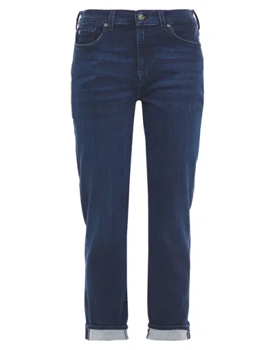 7 For All Mankind Blue Relaxed Skinny Jeans