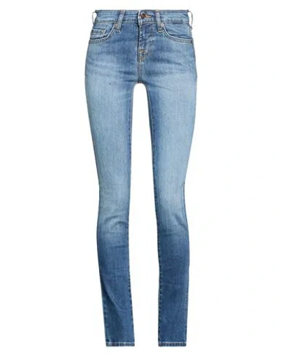 7 For All Mankind Woman Jeans Blue Size 25 Cotton, Elastane