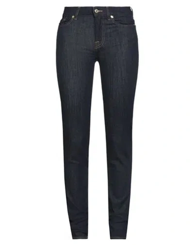 7 For All Mankind Woman Jeans Blue Size 25 Cotton, Polyester, Elastane
