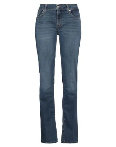 7 For All Mankind Woman Jeans Blue Size 25 Cotton, Polyester, Lyocell, Elastane
