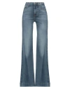 7 For All Mankind Woman Jeans Blue Size 26 Cotton, Elastane In Blue