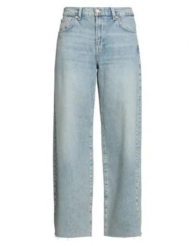 7 For All Mankind Woman Jeans Blue Size 27 Cotton, Elastane