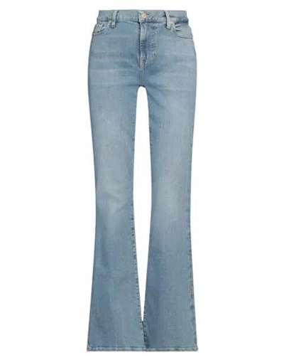 7 For All Mankind Woman Jeans Blue Size 27 Cotton, Elastane