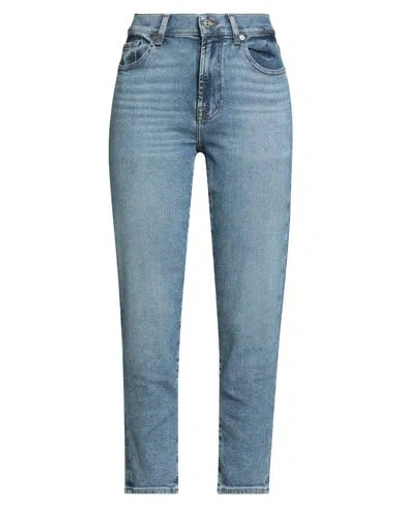 7 For All Mankind Woman Jeans Blue Size 27 Cotton, Modal, Elastomultiester, Elastane