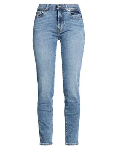 7 For All Mankind Woman Jeans Blue Size 27 Cotton, Modal, Elastomultiester, Elastane