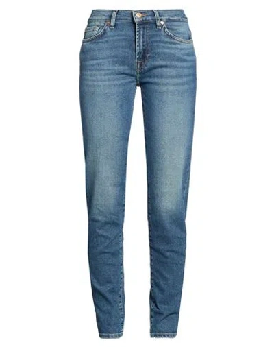 7 For All Mankind Woman Jeans Blue Size 28 Cotton, Modal, Elastomultiester, Elastane