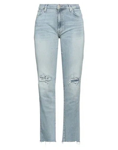 7 For All Mankind Woman Jeans Blue Size 28 Cotton, Modal, Elastomultiester, Elastane