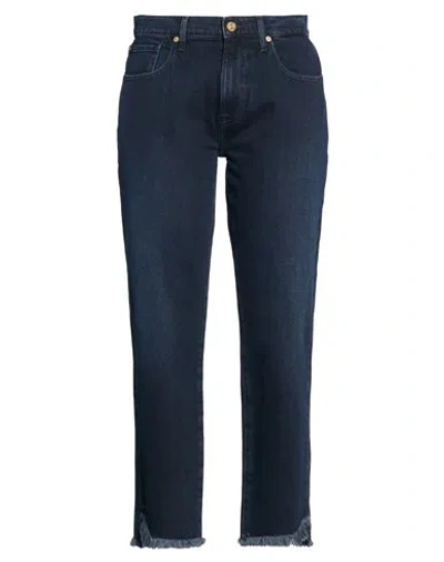 7 For All Mankind Woman Jeans Blue Size 29 Cotton, Elastane