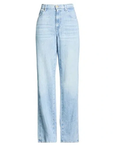 7 For All Mankind Woman Jeans Blue Size 29 Cotton, Linen