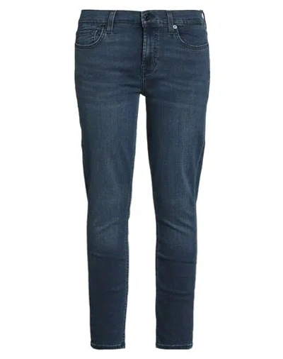 7 For All Mankind Woman Jeans Blue Size 29 Cotton, Modal, Polyester, Viscose, Elastane