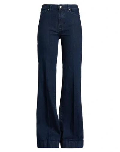 7 For All Mankind Woman Jeans Blue Size 30 Cotton, Elastane