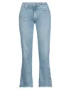 7 For All Mankind Woman Jeans Blue Size 30 Cotton, Elastane In Blue