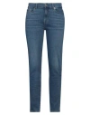 7 For All Mankind Woman Jeans Blue Size 30 Cotton, Elastomultiester, Elastane, Swarovski Crystal In Blue