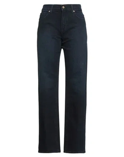 7 For All Mankind Woman Jeans Blue Size 31 Cotton, Elastane