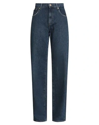 7 For All Mankind Woman Jeans Blue Size 31 Cotton, Elastane