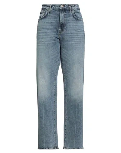 7 For All Mankind Woman Jeans Blue Size 31 Cotton, Elastane