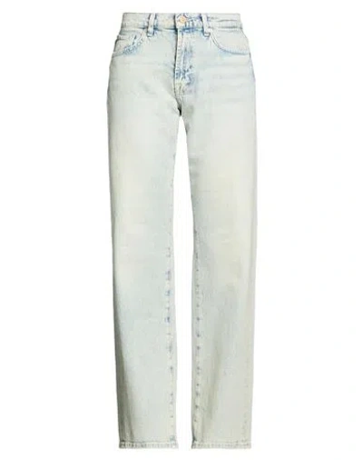 7 For All Mankind Woman Jeans Blue Size 31 Cotton, Elastane