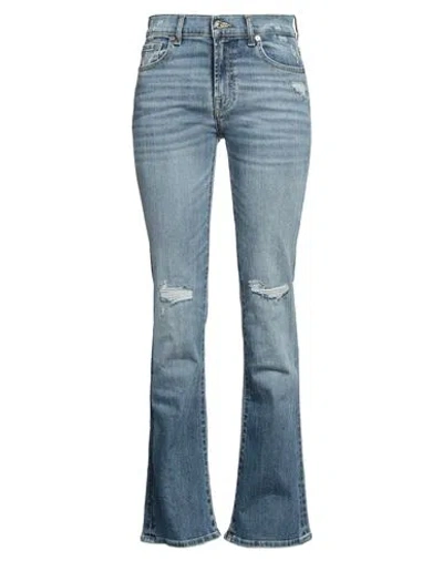 7 FOR ALL MANKIND 7 FOR ALL MANKIND WOMAN JEANS BLUE SIZE 31 COTTON, ELASTANE