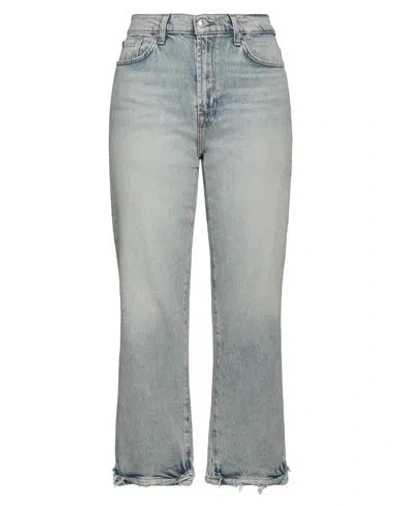 7 For All Mankind Woman Jeans Blue Size 26 Cotton, Elastane