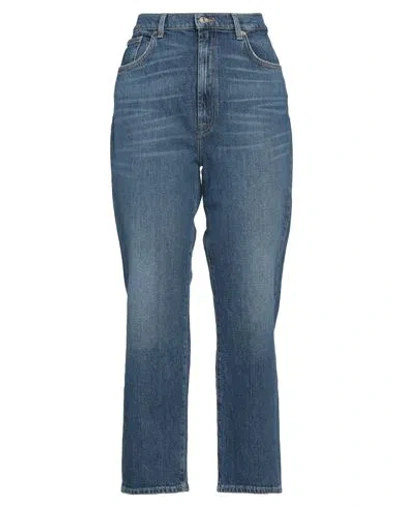 7 For All Mankind Woman Jeans Blue Size 31 Cotton, Elastane