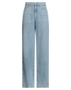7 For All Mankind Woman Jeans Blue Size 30 Cotton, Linen In Blue