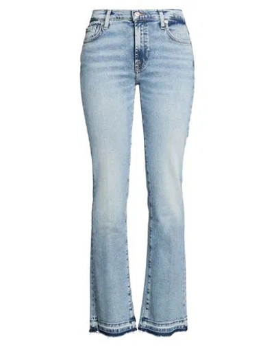 7 For All Mankind Woman Jeans Blue Size 31 Cotton, Modal, Elastomultiester, Elastane