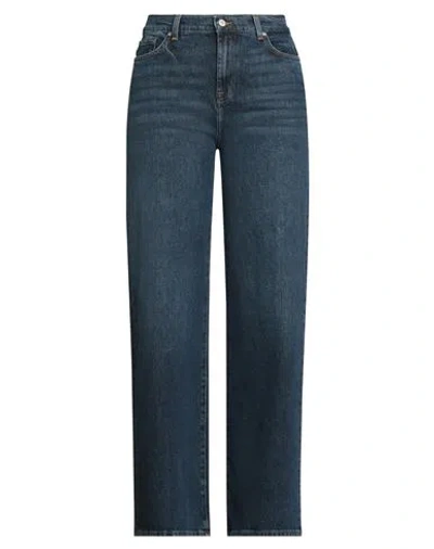7 For All Mankind Woman Jeans Blue Size 32 Cotton, Elastane