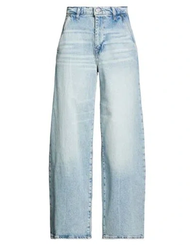 7 For All Mankind Woman Jeans Blue Size 32 Cotton, Elastane