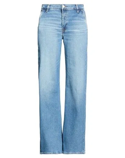 7 For All Mankind Woman Jeans Blue Size 32 Cotton, Modal, Elastomultiester, Elastane