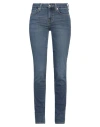 7 For All Mankind Woman Jeans Blue Size 32 Cotton, Polyester, Lyocell, Elastane In Blue