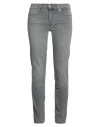 7 For All Mankind Woman Jeans Grey Size 26 Cotton, Lyocell, Polyester, Viscose, Elastane