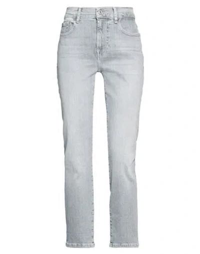 7 For All Mankind Woman Jeans Grey Size 32 Cotton, Elastane In Brown