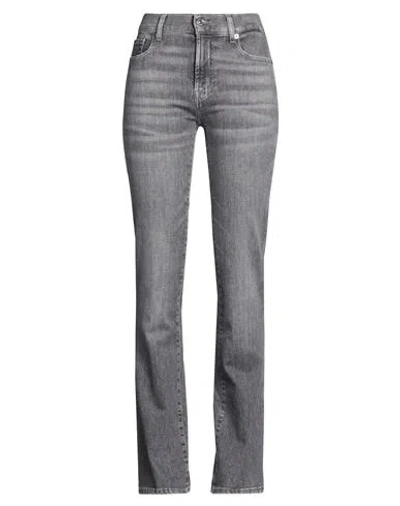 7 For All Mankind Woman Jeans Grey Size 32 Cotton, Elastomultiester, Elastane In Brown