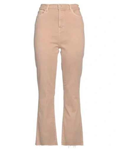 7 For All Mankind Woman Jeans Sand Size 32 Cotton, Elastane In Beige