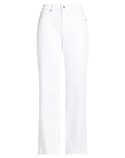 7 For All Mankind Woman Jeans White Size 27 Cotton, Elastane