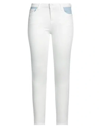 7 For All Mankind Woman Jeans White Size 29 Cotton, Polyester, Elastane
