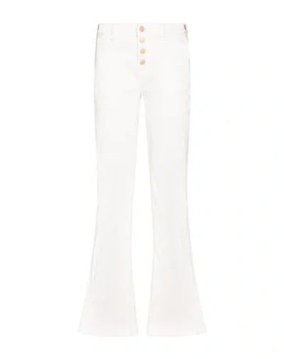 7 For All Mankind Woman Jeans White Size 30 Cotton, Elastane