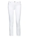7 For All Mankind Woman Jeans White Size 31 Cotton, Elastane In Multi