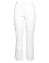 7 For All Mankind Woman Jeans White Size 31 Cotton, Lyocell, Elastomultiester, Elastane In White