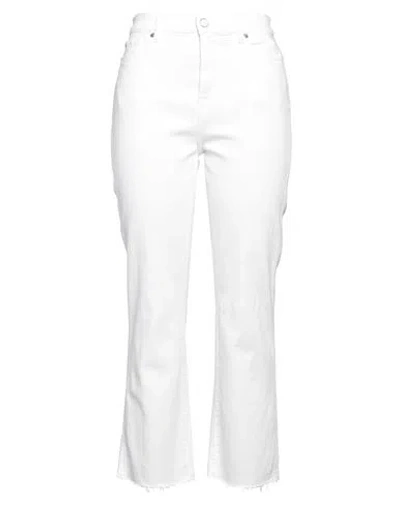 7 For All Mankind Woman Jeans White Size 31 Cotton, Lyocell, Elastomultiester, Elastane
