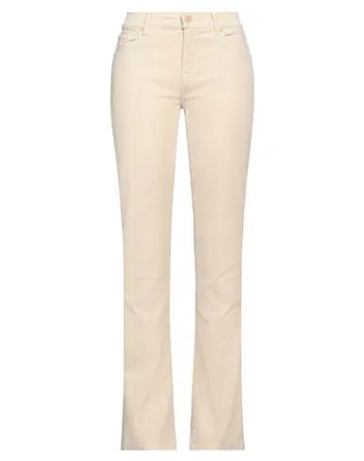 7 For All Mankind Woman Pants Beige Size 31 Cotton, Modal, Polyester, Elastane In Multi
