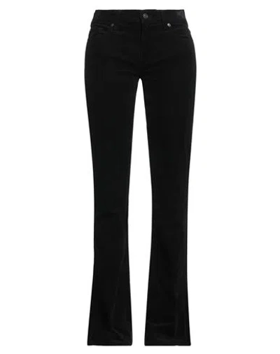 7 For All Mankind Woman Pants Black Size 27 Cotton, Modal, Polyester, Elastane