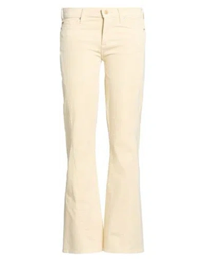7 For All Mankind Woman Pants Cream Size 26 Cotton, Modal, Polyester, Elastane In Neutral