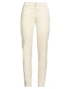 7 For All Mankind Woman Pants Cream Size 28 Cotton, Modal, Polyester, Elastane In Neutral