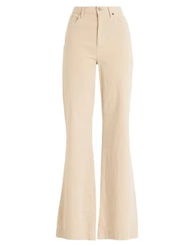 7 For All Mankind Woman Pants Cream Size 31 Cotton, Modal, Elastomultiester, Elastane