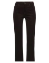 7 For All Mankind Woman Pants Dark Brown Size 31 Cotton, Modal, Polyester, Polyurethane In Brown