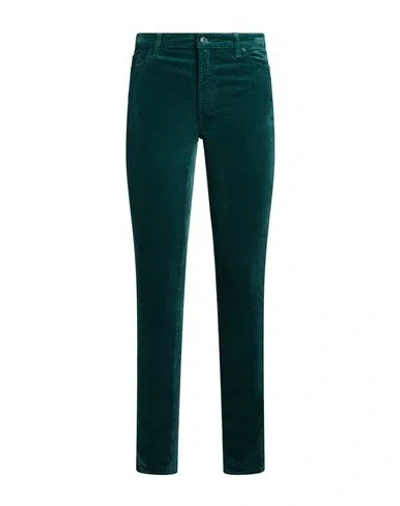 7 For All Mankind Woman Pants Dark Green Size 25 Cotton, Modal, Polyester, Elastane