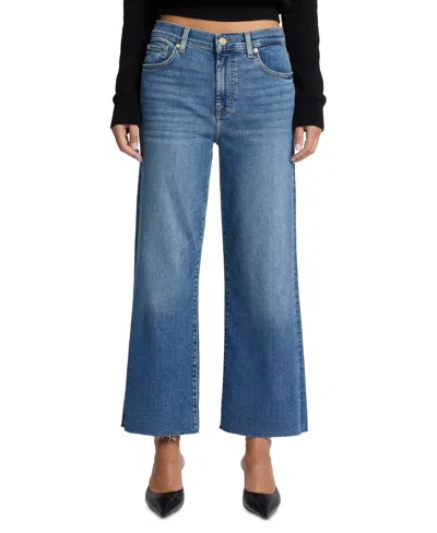 7 For All Mankind Cropped Alexa Clara Ankle Crop Jean In Blue